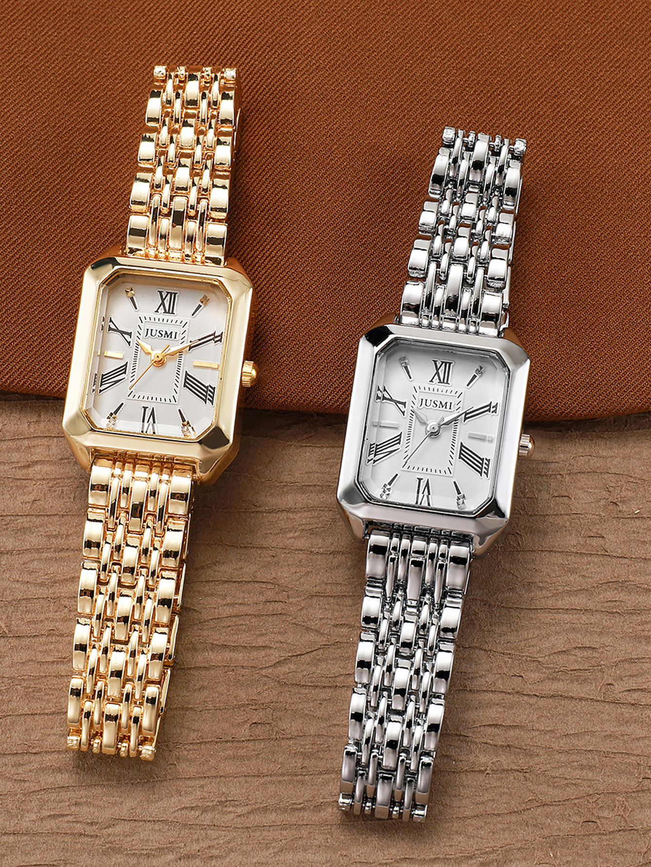 Luxury Watch Square - Fashionable Square Metallic Steel Band Quartz