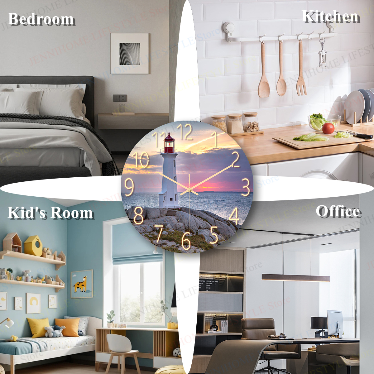 Beach Wall Clock Wall Art Cloc - Luxury Watch Europe 评论和价格