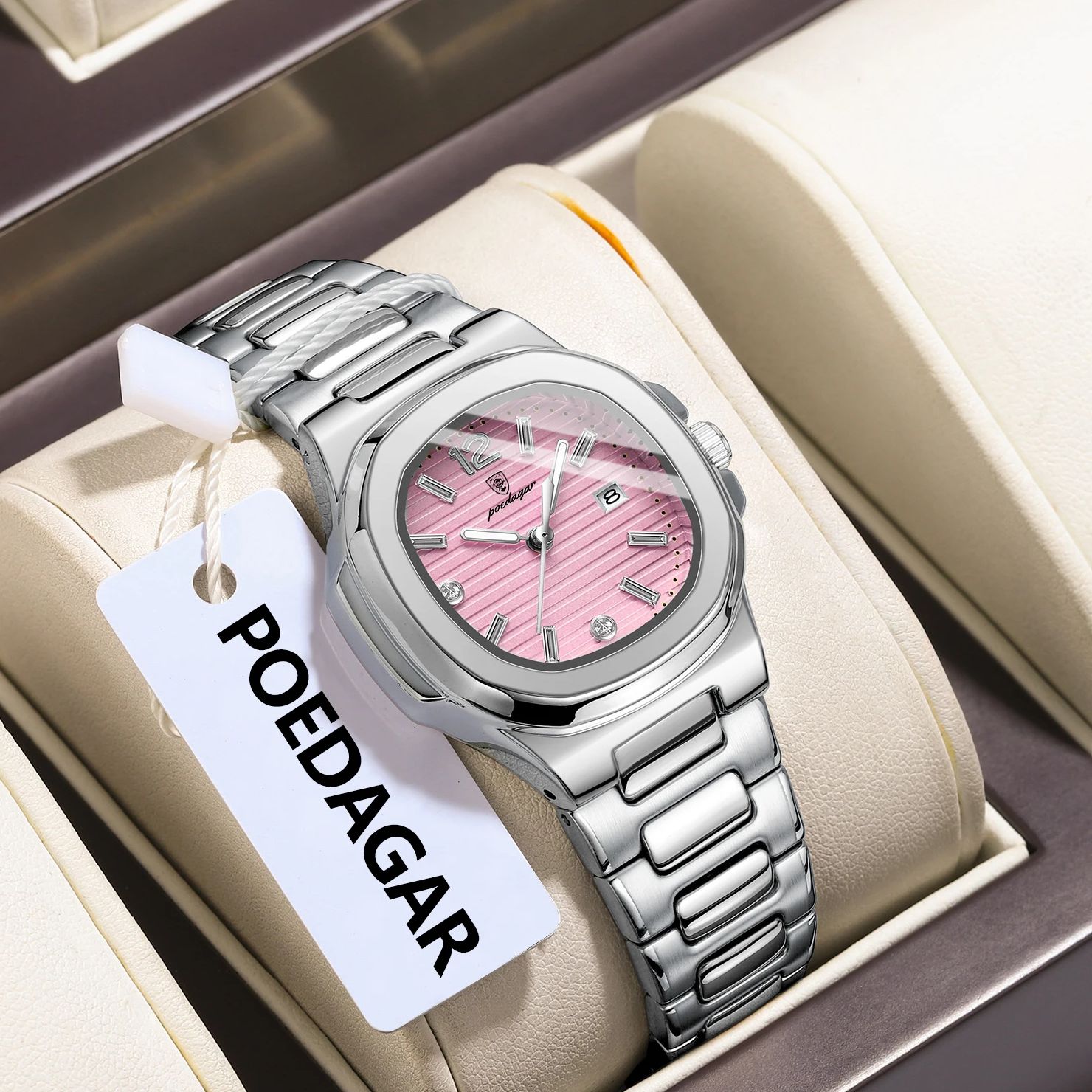 POEDAGAR Square Fashion Woman  - Luxury Watch Square 评论和价格