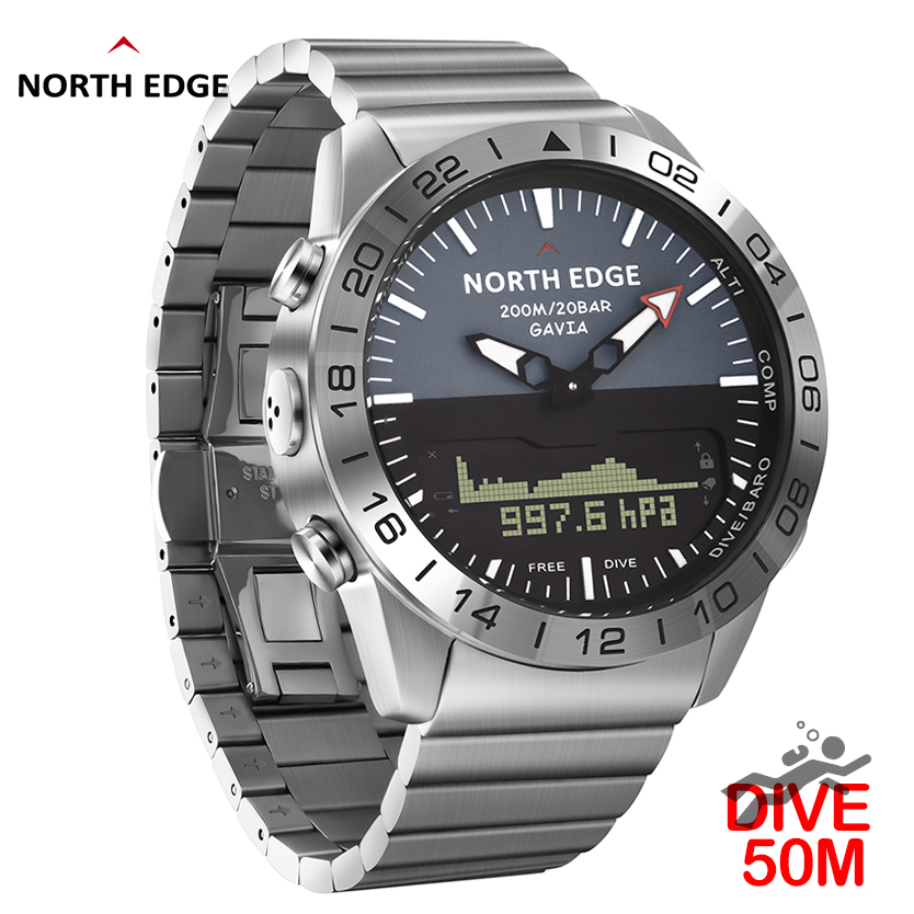 NORTH EDGE Mens Dive Watch Mil - Compass Watch Luxury 评论和价格