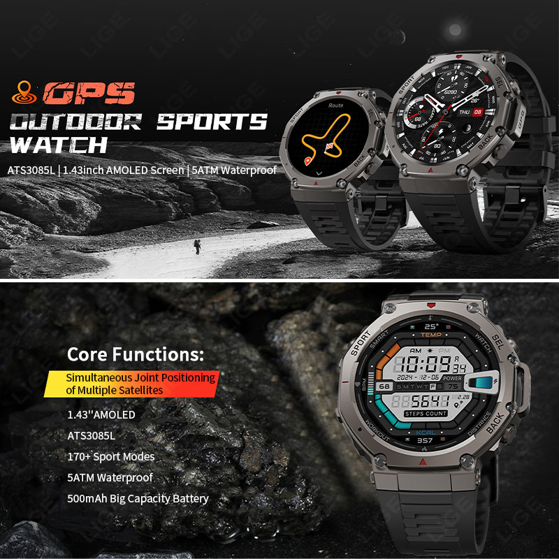LIGE 2026 GPS Luxury Military  - Compass Watch Luxury 评论和价格