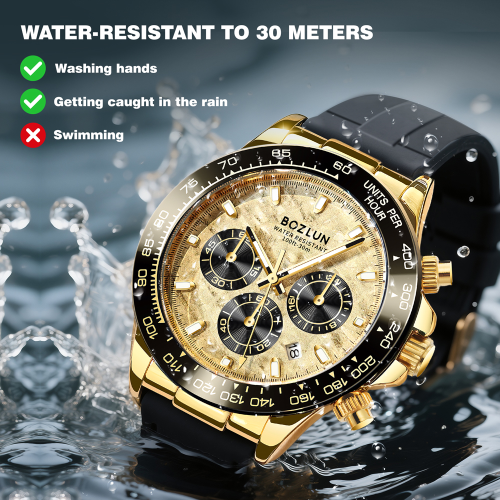 BOZLUN Chronograph Movement Qu - Luxury Watch List 评论和价格