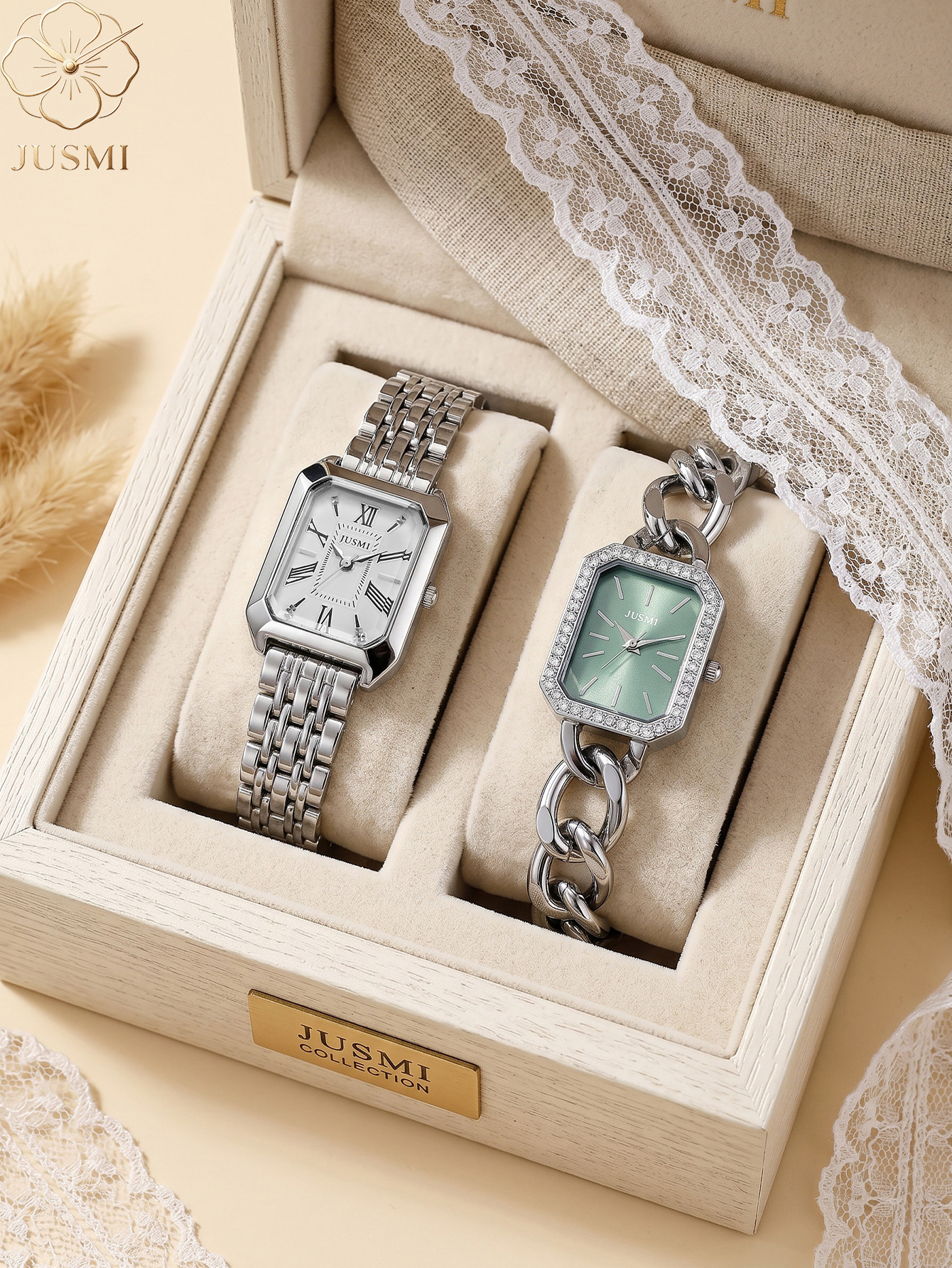 1pcs/set JUSMI Women's Square  - Luxury Watch Square 评论和价格