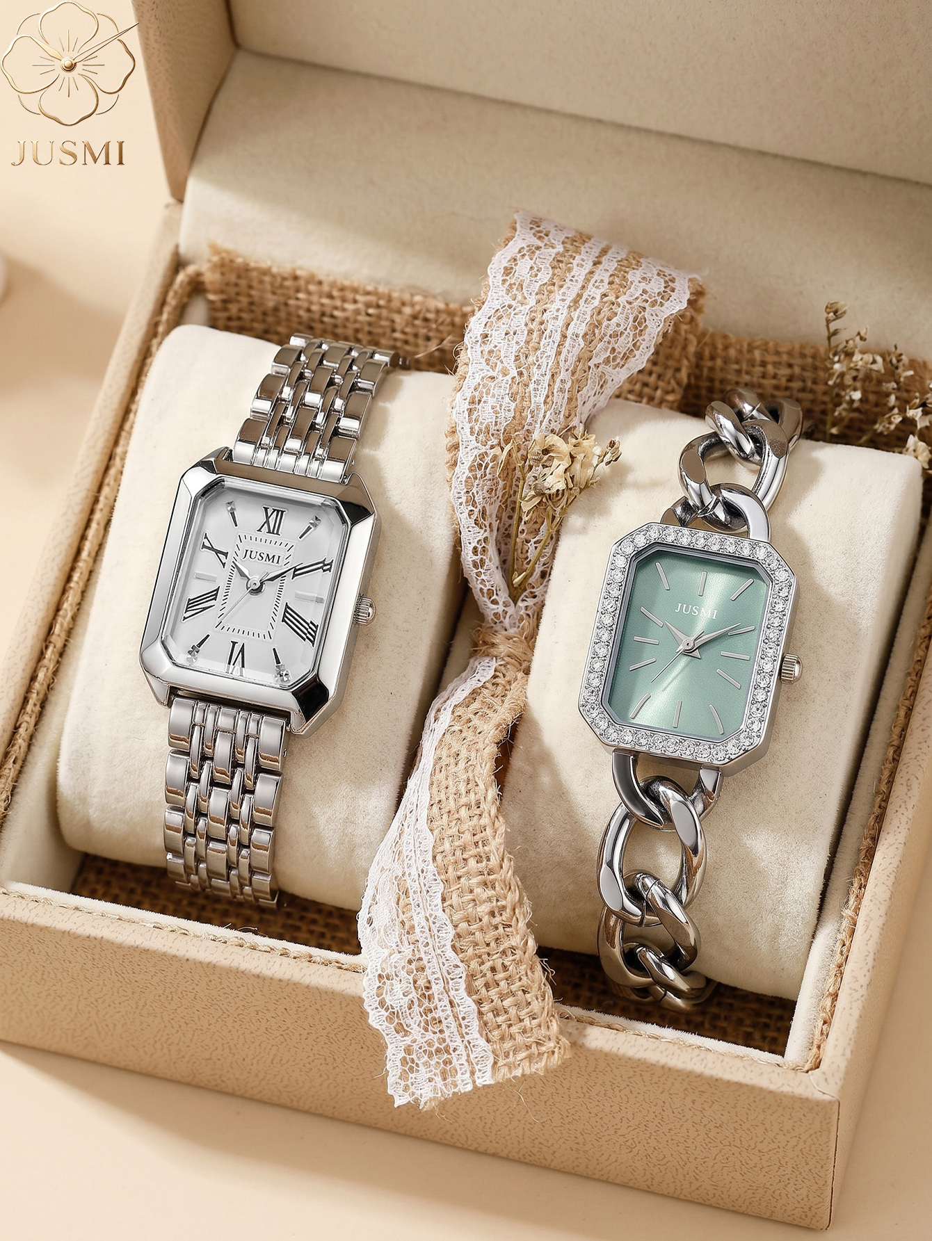 1pcs/set JUSMI Women's Square  - Luxury Watch Square 评论和价格