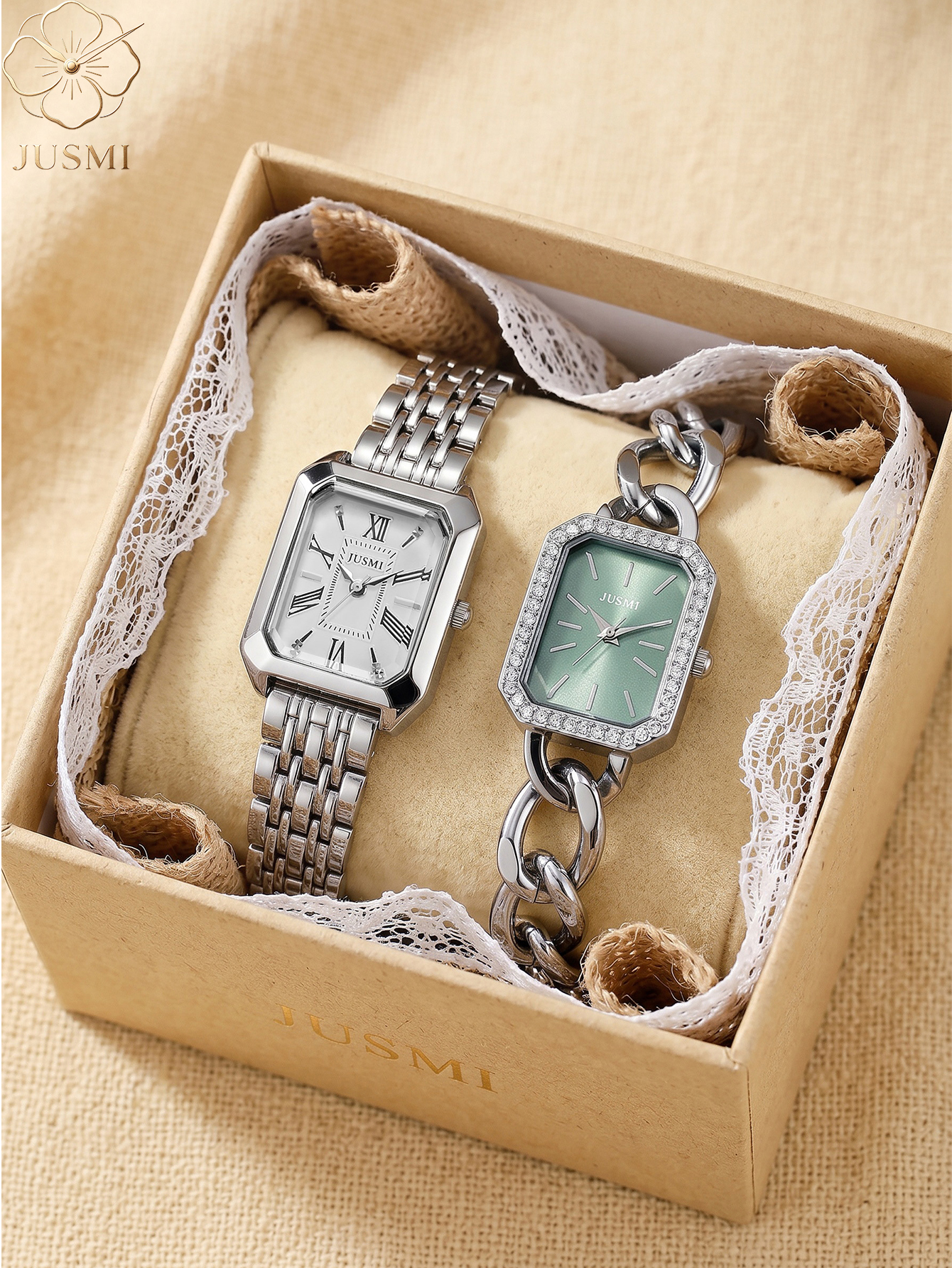 1pcs/set JUSMI Women's Square  - Luxury Watch Square 评论和价格