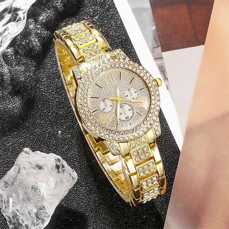 Women's Quartz Watch Gold Luxu - Luxury Watch For 评论和价格
