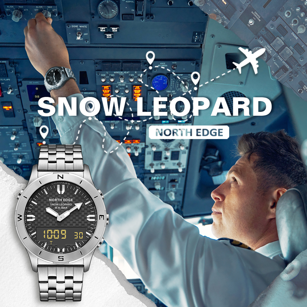 NORTH EDGE Men's Digital Watch - Compass Watch Luxury 评论和价格