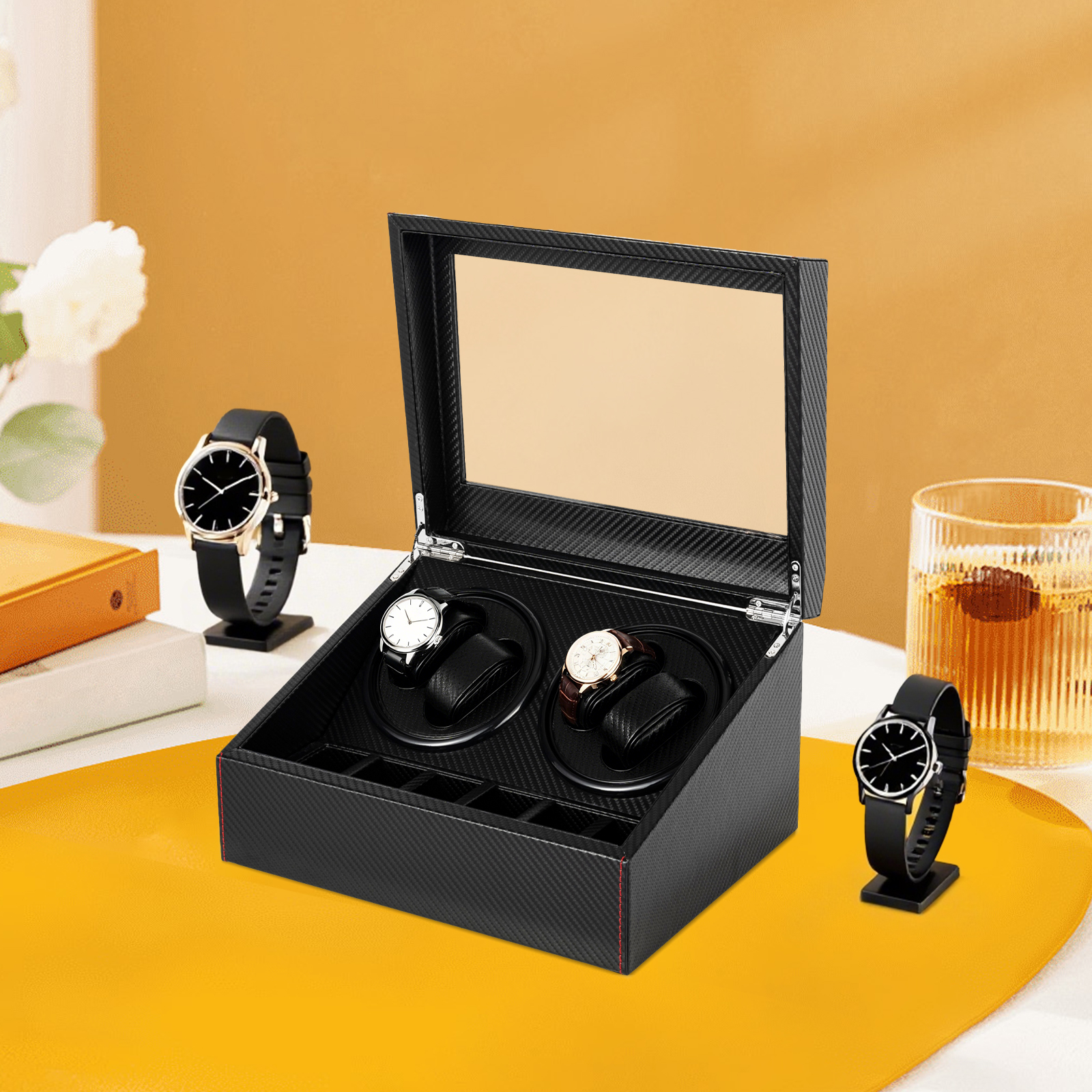 BYMAOCAR 4+6 Watch Winder, Lux - Quiet Luxury Watch Men 评论和价格