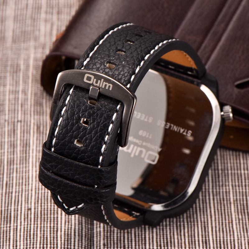 Oulm Classic Black Casual Watc - Compass Watch Luxury 评论和价格
