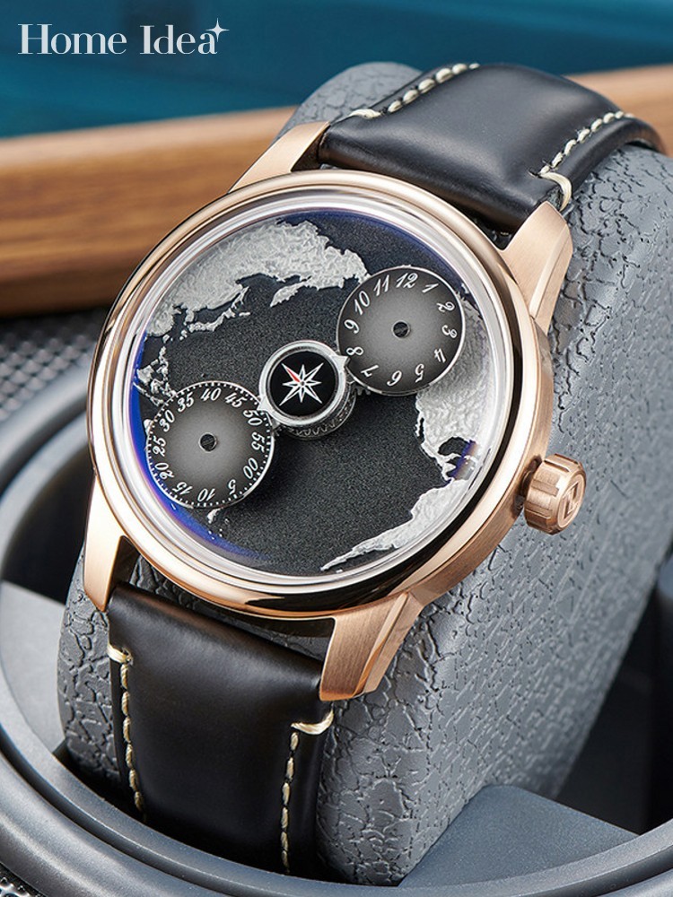 Casual Men Work Blue Planet Fu - Compass Watch Luxury 评论和价格
