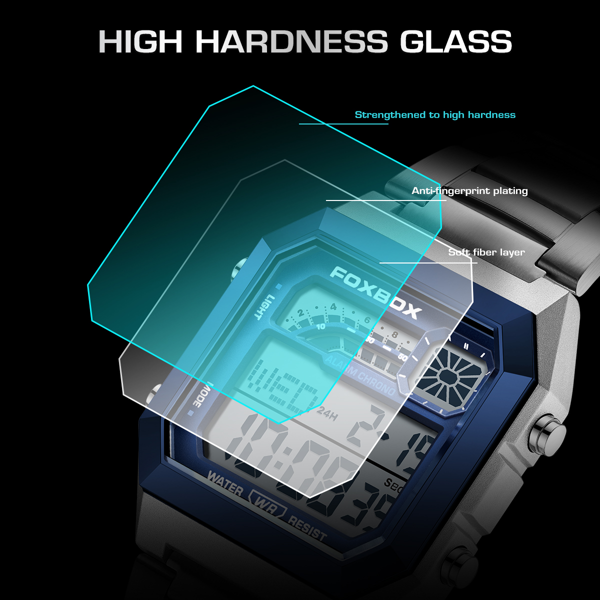 FOXBOX Fashion Luxury Digital  - Luxury Watch Square 评论和价格