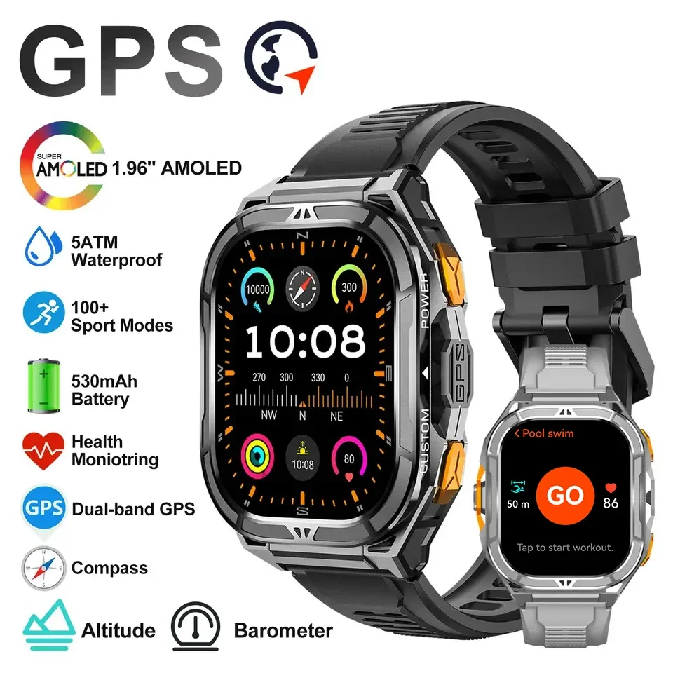 Luxury AMOLED Smartwatch Real  - Compass Watch Luxury 评论和价格