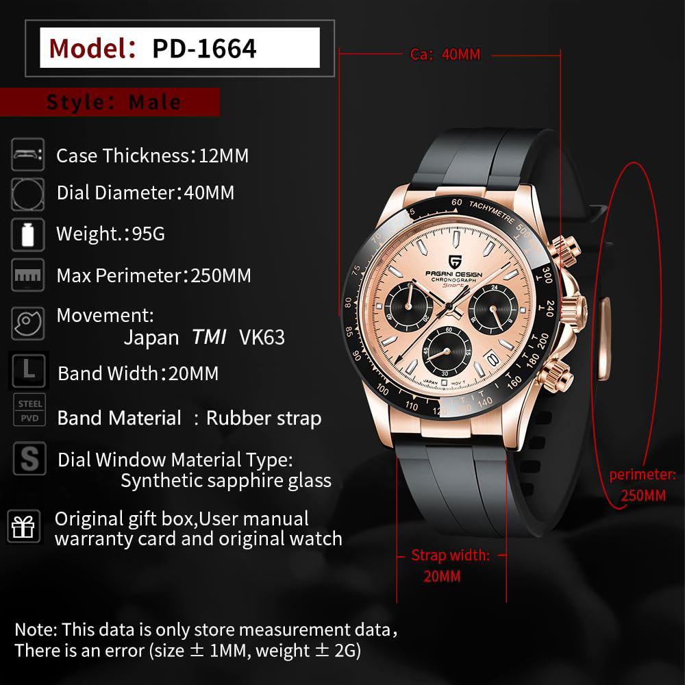 VK63 Men Watch PAGANI DESIGN 4 - Luxury Watch Design 评论和价格