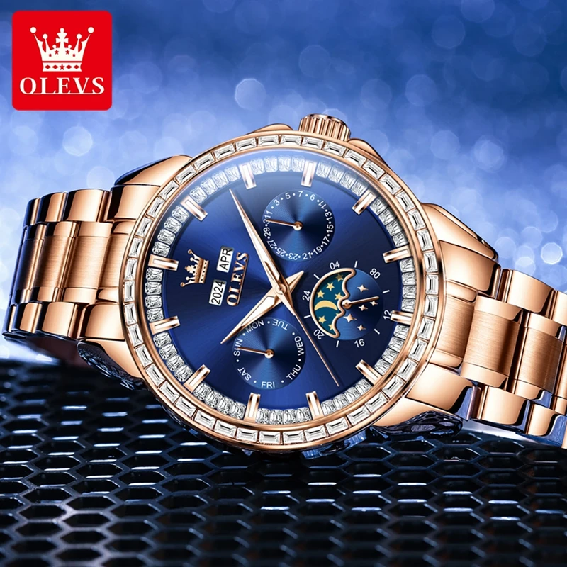 OLEVS 6695 NEW Men's Watches F - Compass Watch Luxury 评论和价格