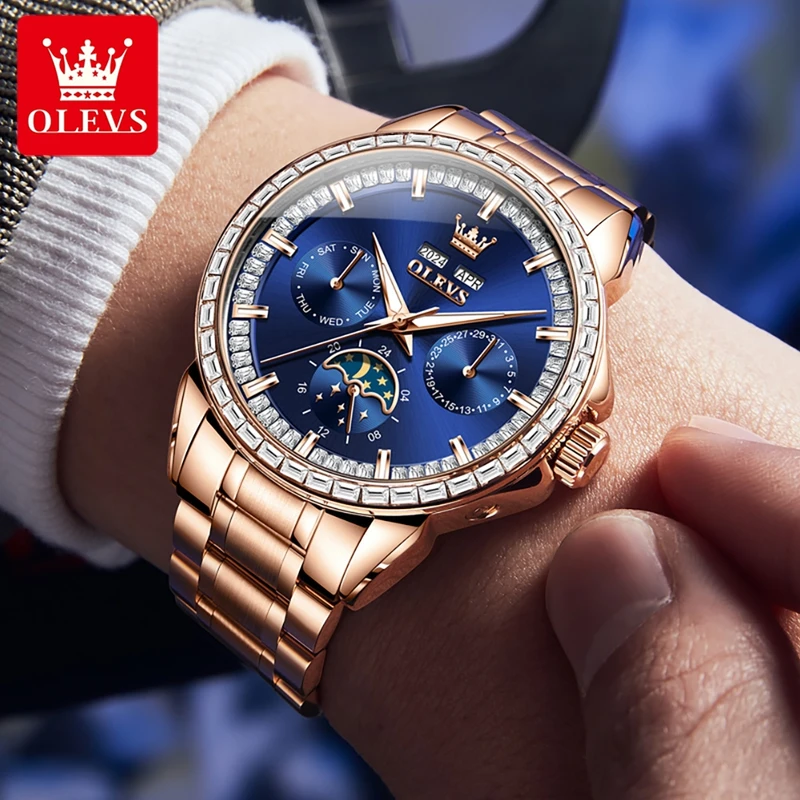 OLEVS 6695 NEW Men's Watches F - Compass Watch Luxury 评论和价格