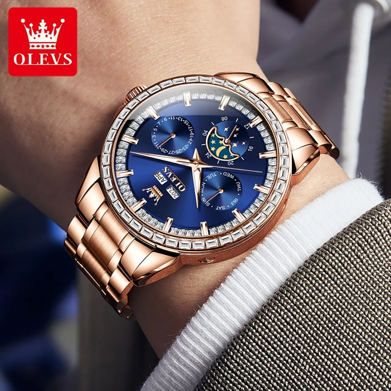 OLEVS 6695 NEW Men's Watches F - Compass Watch Luxury 评论和价格
