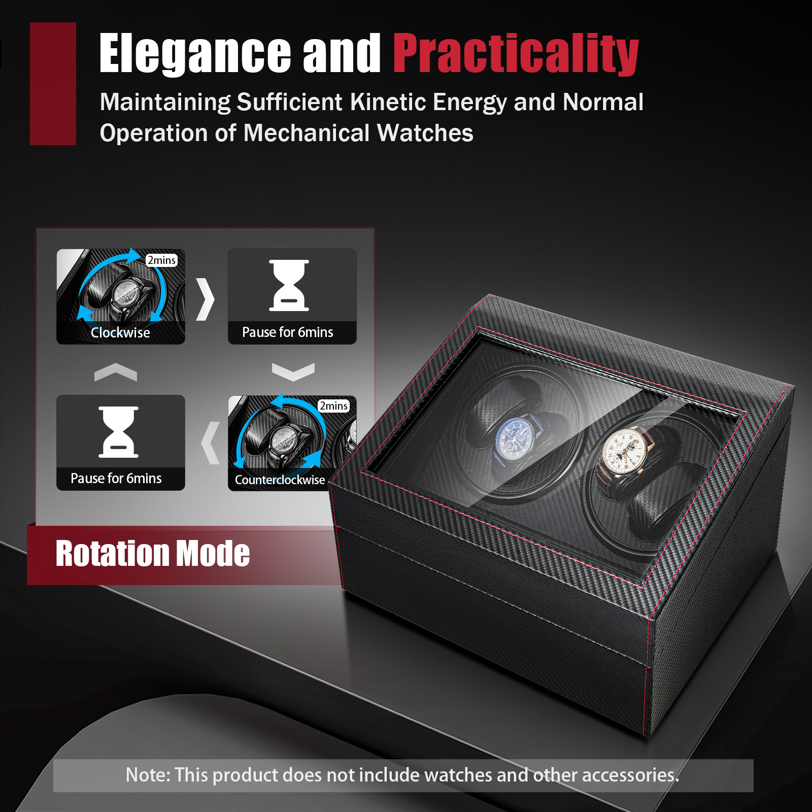 4+6 Watch Winder, Luxury Autom - Quiet Luxury Watch Men 评论和价格