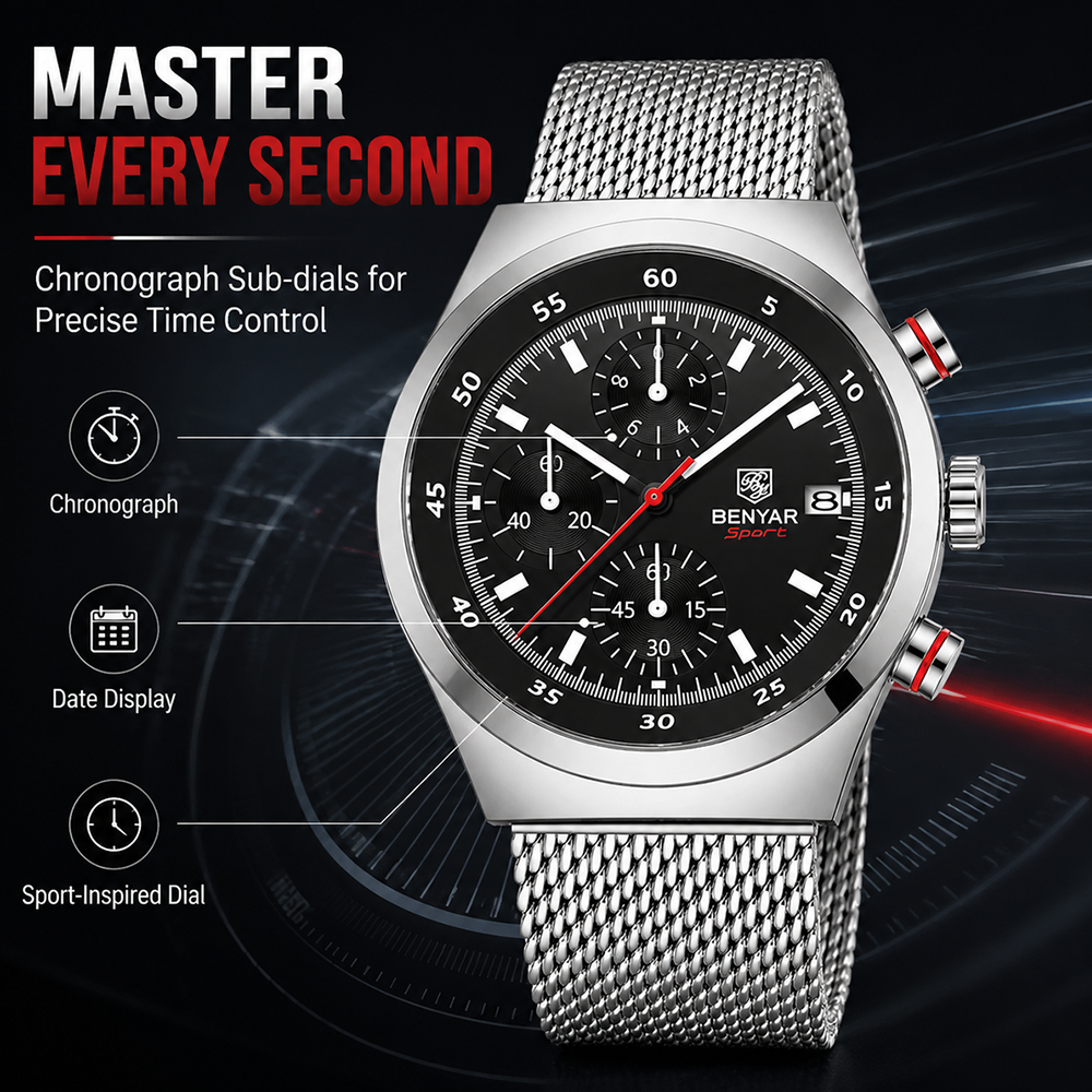 BENYAR Top Luxury Brand Men's  - Luxury Watch Design 评论和价格