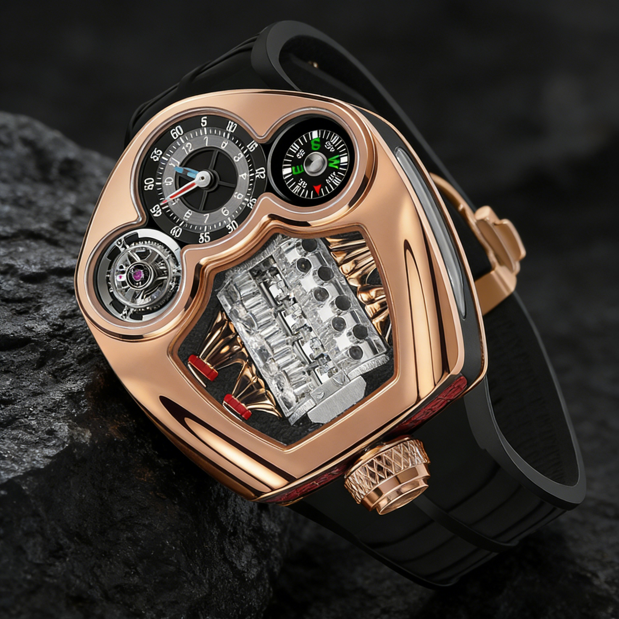 PINDU Design NEW Engine Series - Compass Watch Luxury 评论和价格