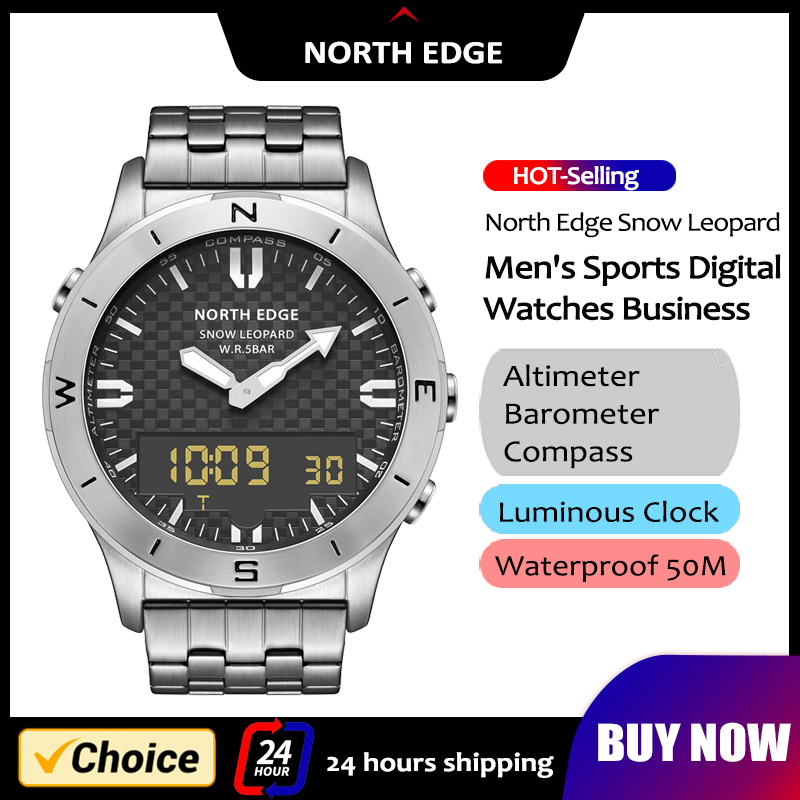 NORTH EDGE Men's Sports Digita - Compass Watch Luxury 评论和价格